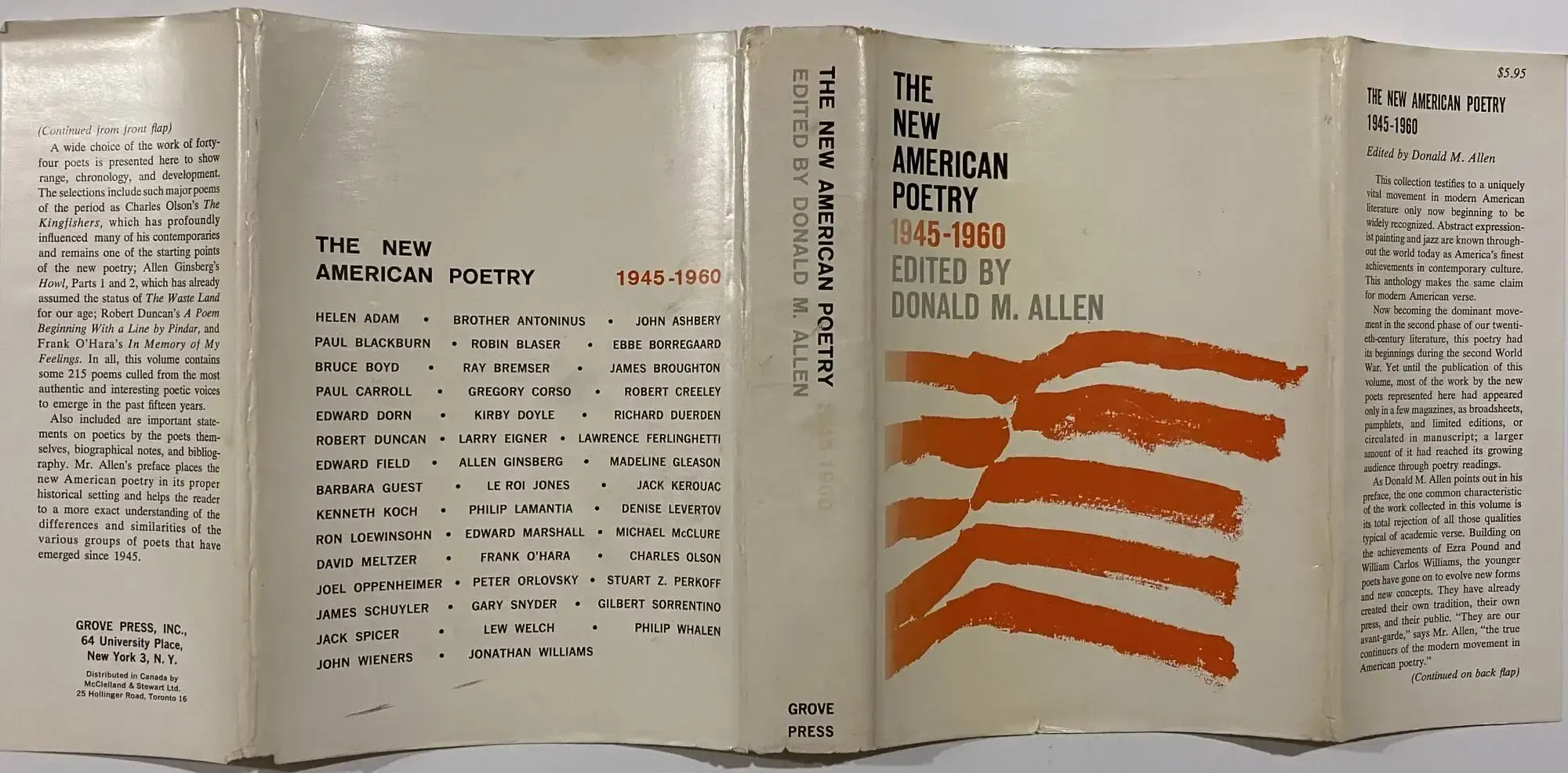 Donald Allen ed., "The New American Poetry: 1945-1960," 1960.